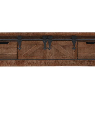 Wandtafel 131X35,5X75 Cm Massief Vurenhout Bruin