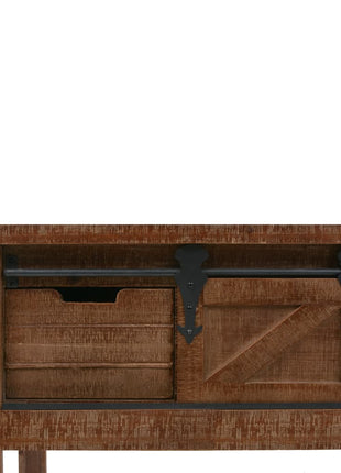 Wandtafel 131X35,5X75 Cm Massief Vurenhout Bruin