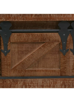 Wandtafel 131X35,5X75 Cm Massief Vurenhout Bruin