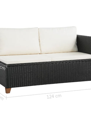 Loungeset Met Kussens Poly Rattan