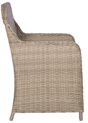 Tuinstoelen 2 st met kussens poly rattan bruin