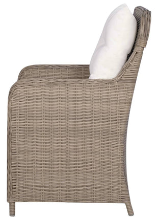 Tuinstoelen 2 st met kussens poly rattan bruin