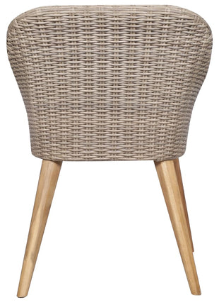 Tuinstoelen 2 st met kussens poly rattan bruin
