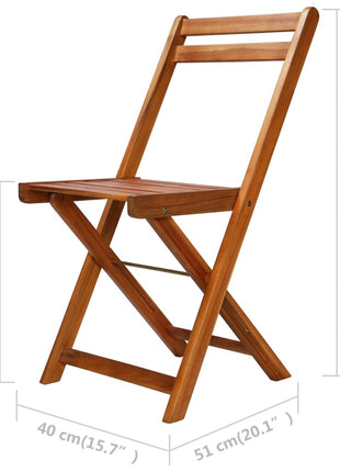 Bistrostoelen 2 st massief acaciahout