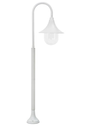 Paalverlichting tuin E27 120 cm aluminium wit