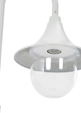 Paalverlichting tuin E27 120 cm aluminium wit