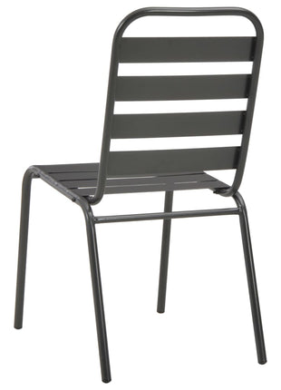 Tuinstoelen stapelbaar 2 st staal grijs