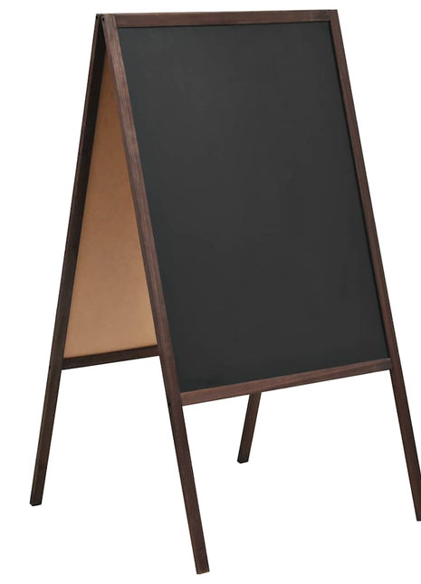 Krijtbord Dubbelzijdig Vrijstaand Cederhout