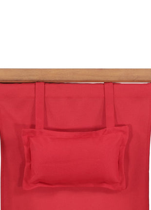 Strandstoel inklapbaar stof en houten frame rood