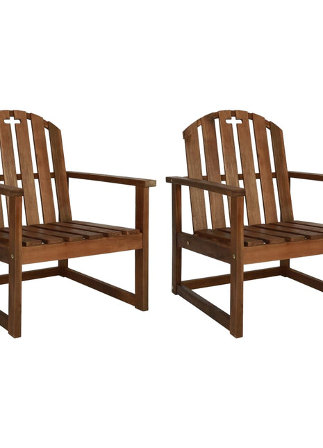 Tuinstoelen 2 st massief acaciahout