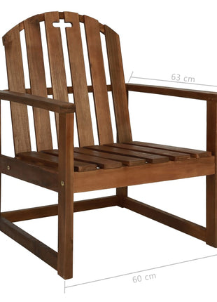 Tuinstoelen 2 st massief acaciahout