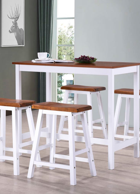 Bartafel- En Krukkenset Massief Hout 5-Delig