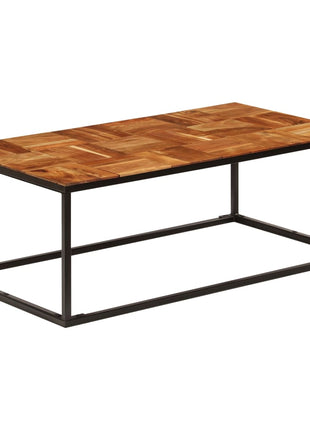 Salontafel 110X60X40 Cm Massief Acaciahout En Staal