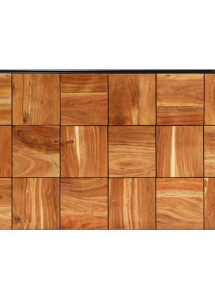 Salontafel 110X60X40 Cm Massief Acaciahout En Staal