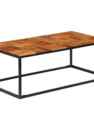 Salontafel 110X60X40 Cm Massief Acaciahout En Staal
