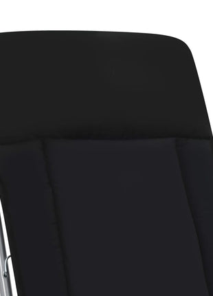 Tuinstoelen met kussen inklapbaar 2 st zwart