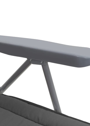 Tuinstoelen met kussen inklapbaar 2 st grijs