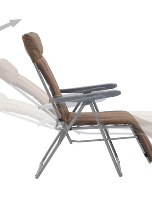 Tuinstoelen met kussen inklapbaar 2 st bruin