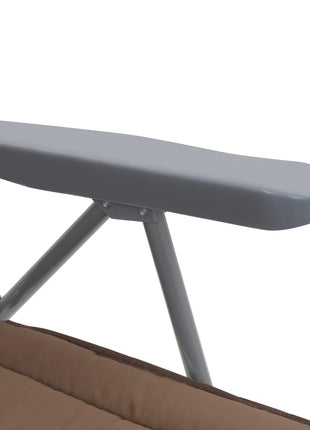 Tuinstoelen met kussen inklapbaar 2 st bruin