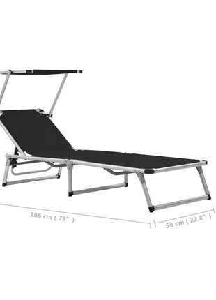 Ligbed Inklapbaar Met Dak Aluminium En Textileen