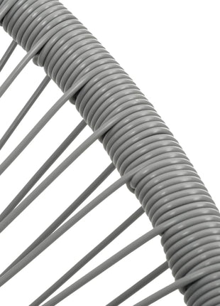 Tuinmaanstoel poly rattan grijs