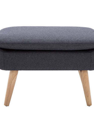 Voetenbank 73X43X42 Cm Stoffen Bekleding Donkergrijs