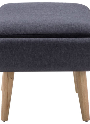 Voetenbank 73X43X42 Cm Stoffen Bekleding Donkergrijs