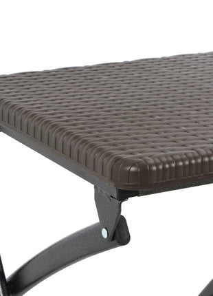Tuinstoelen inklapbaar 2 st HDPE en staal bruin