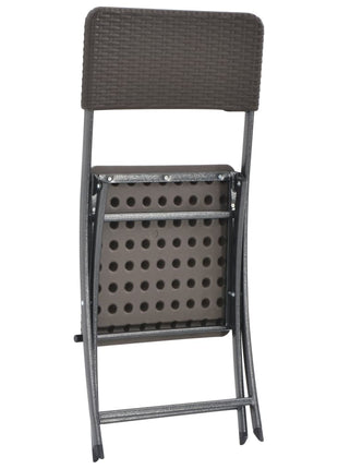 Tuinstoelen inklapbaar 4 st HDPE en staal bruin