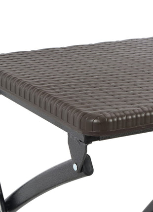Tuinstoelen inklapbaar 4 st HDPE en staal bruin