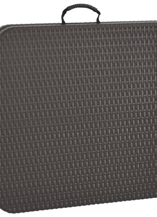Tuintafel Inklapbaar Rattan Look 120X60X74 Cm Hdpe Bruin