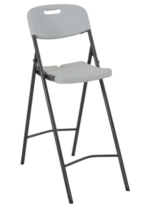 Barstoelen inklapbaar 2 st HDPE en staal wit