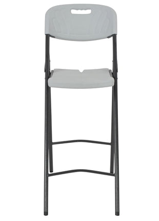 Barstoelen inklapbaar 2 st HDPE en staal wit