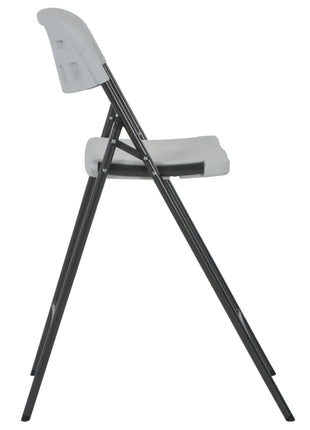 Barstoelen inklapbaar 2 st HDPE en staal wit