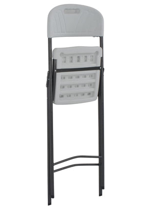 Barstoelen inklapbaar 2 st HDPE en staal wit