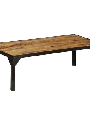 Salontafel 110 Cm Massief Ruw Mangohout En Staal