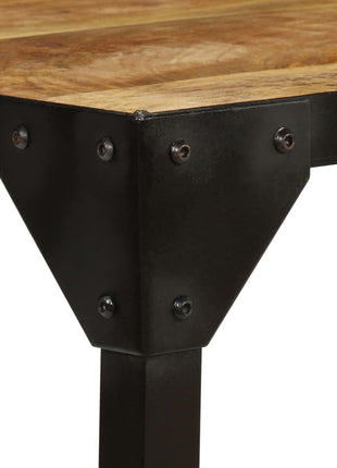 Salontafel 110 Cm Massief Ruw Mangohout En Staal