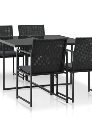 7-Delige Tuinset Met Kussens Poly Rattan