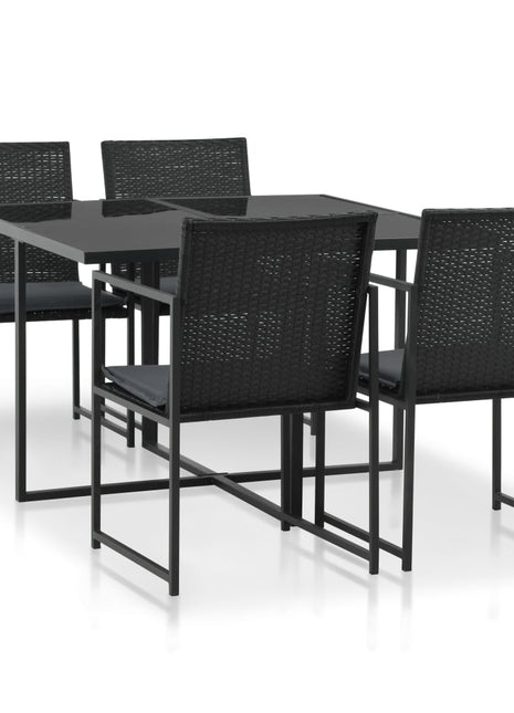 7-Delige Tuinset Met Kussens Poly Rattan