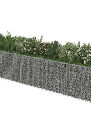 Gabion plantenbak verhoogd 450x90x100 cm gegalvaniseerd staal