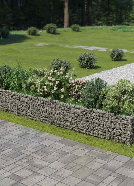 Gabion plantenbak verhoogd 360x50x50 cm gegalvaniseerd staal