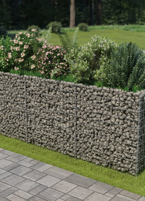 Gabion plantenbak verhoogd 270x50x100 cm gegalvaniseerd staal