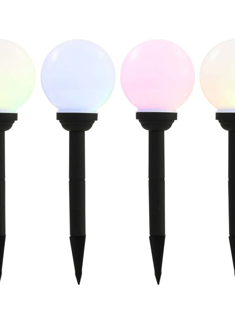 LED-solarlampen rond 15 cm RGB 4 st