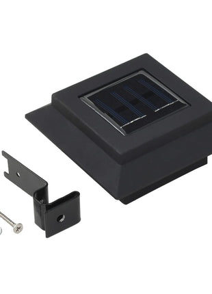 LED-solarlampen vierkant 12 cm zwart 6 st