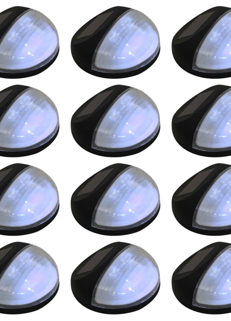 LED-wandlampen solar rond zwart 12 st