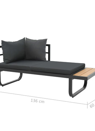 2-Delige Tuinhoekbankenset Met Kussens Aluminium Hkc