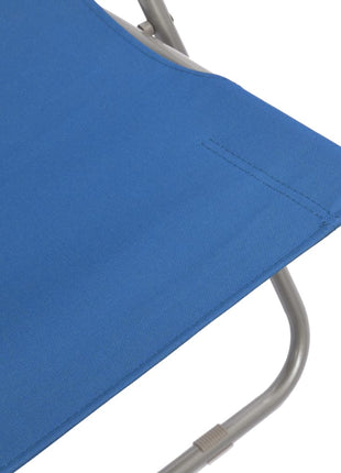 Strandstoelen inklapbaar 2 st staal en oxford stof blauw