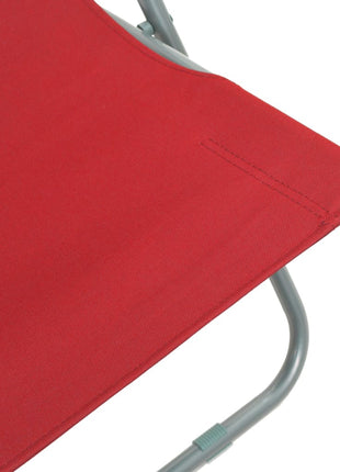 Strandstoelen inklapbaar 2 st staal en oxford stof rood