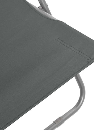 Strandstoelen inklapbaar 2 st staal en oxford stof grijs