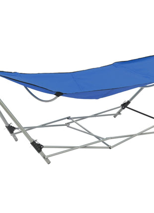 Hangmat met inklapbare standaard blauw